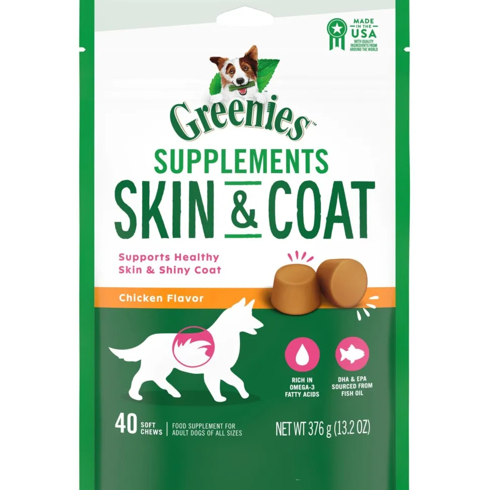Greenies Skin and Coat Supplemental Dog Chew Treats - 13.28 Oz