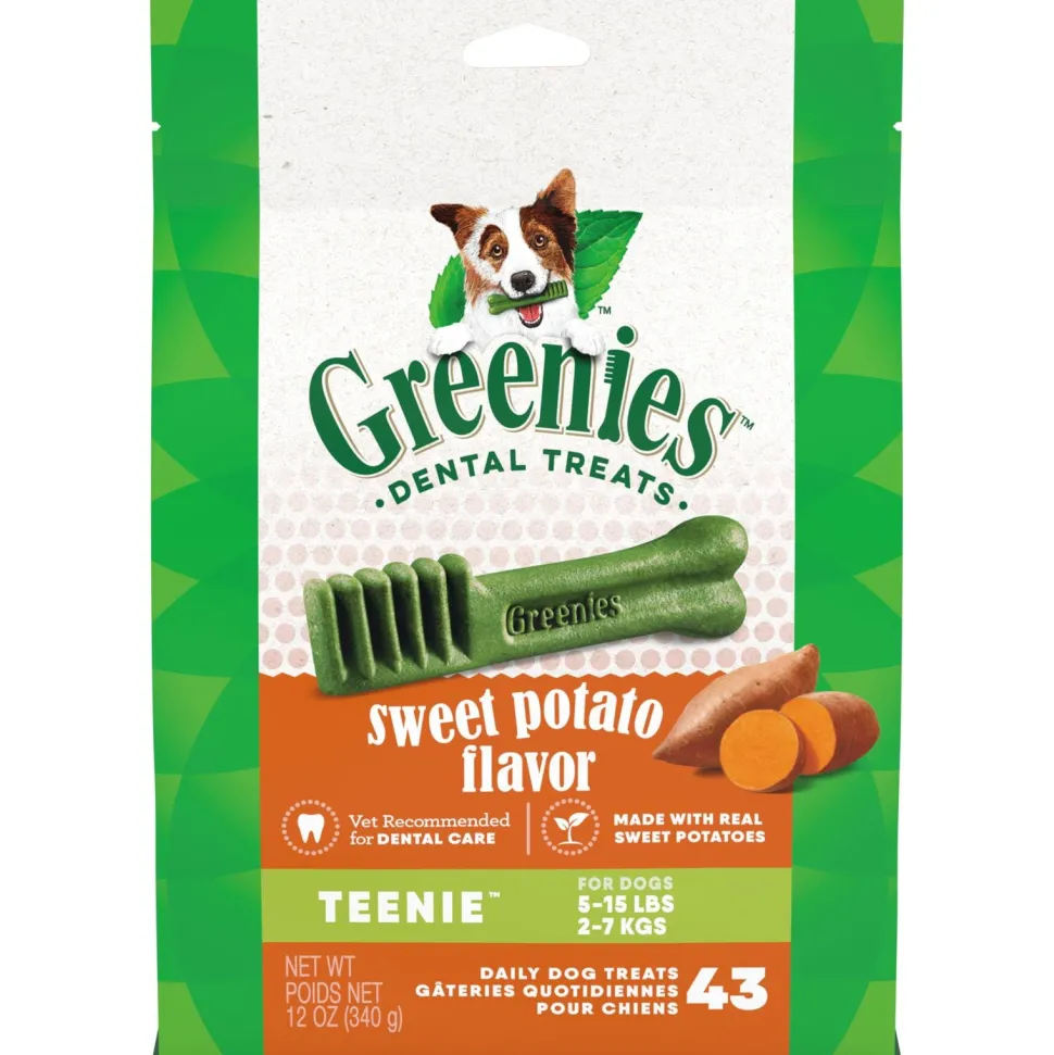 Greenies Sweet Potato Dental Bone Dog Treats - Teenie - 12 Oz