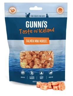 Gunnis Pet Grain-Free Mini Morsals Salmon Natural Air-Dried Crunchy Cat Treats - 1.5 Oz