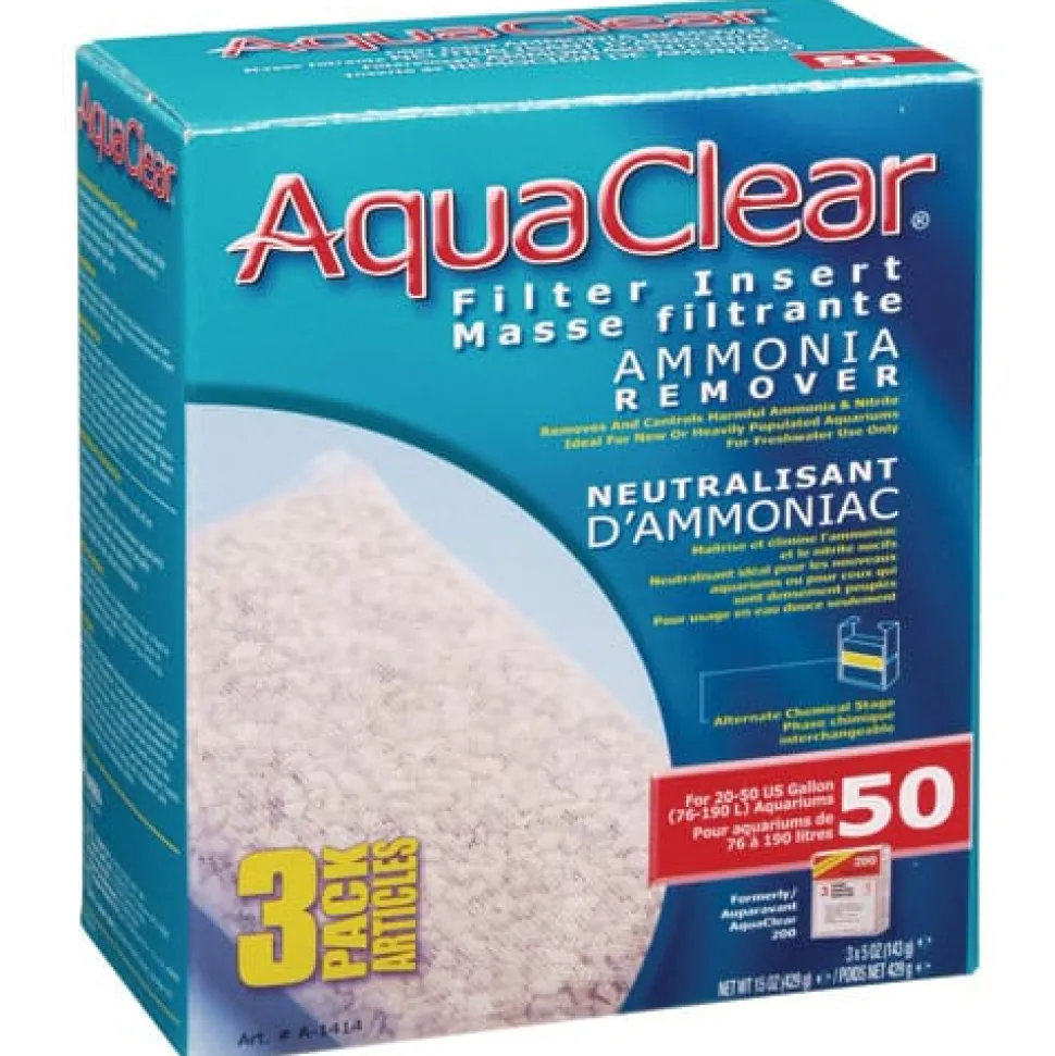 Hagen Ammonia Remover Filter Insert for AquaClear 50/200 - 3 pk