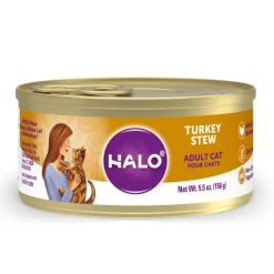 Halo Holistic Grain Free Adult Turkey Stew Canned Cat Food