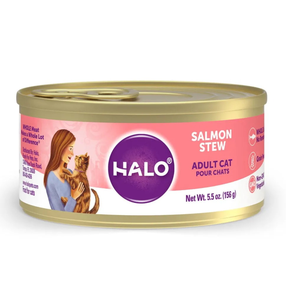 Halo Holistic Grain Free Adult Salmon Stew Canned Cat Food