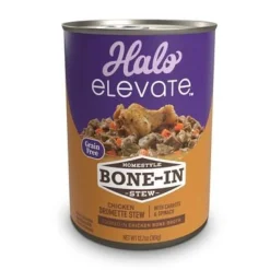 Halo Pets Elevate Grain-Free Chicken and Carrots Stew Canned Dog Food - 12.7 Oz - Case of 6