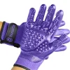 Hands On Pet Grooming & Bathing Gloves - Purple - Extra Large