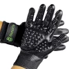 Hands On Pet Grooming & Bathing Gloves - Black - Medium