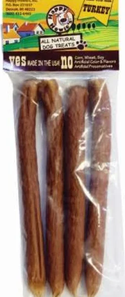 Happy Howie's Deli Style Sausages 12" Sausage Individually Wrapped Turkey Natural Dog Chews - 19 ct Case - Case of 1