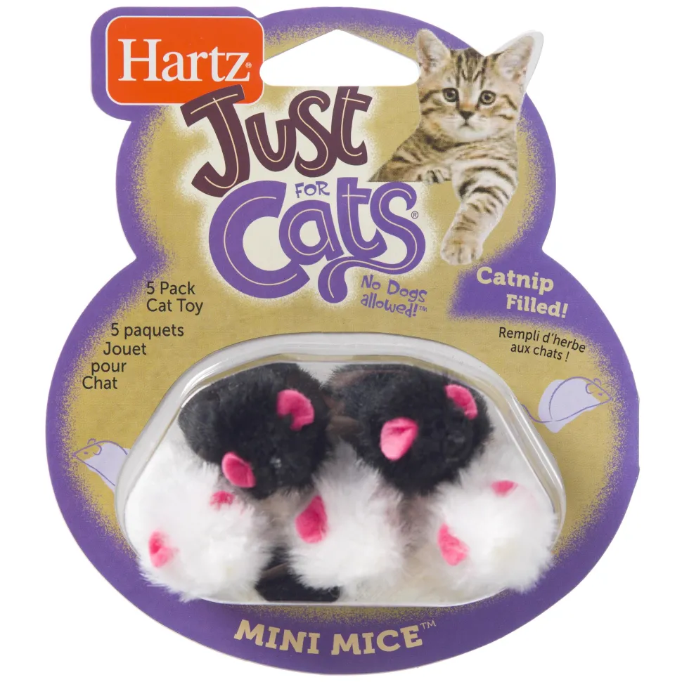 Hartz Mountain Just For Cats Mini Mice Cat Toy - 5 Pack