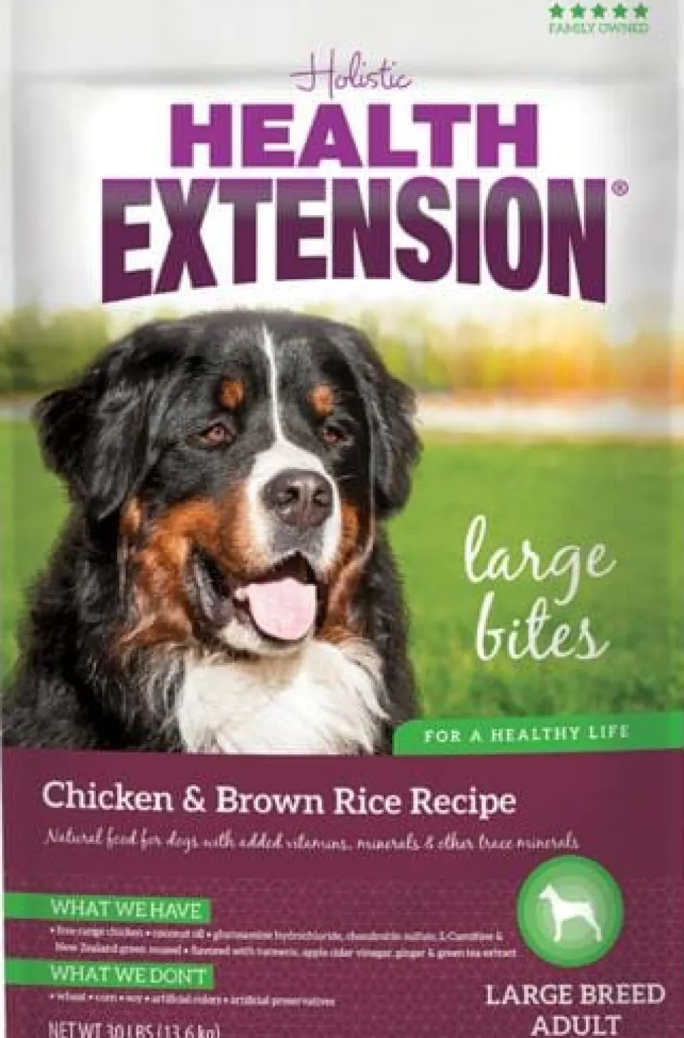 Health Extension Chicken & Brown Rice Large Bites Dry Dog Food
