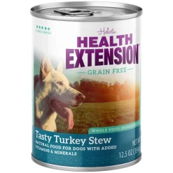 Health Extension Grain-Free Turkey Stew Puppies and Dogs Canned Dog Food - 13.2 Oz - Case of 12