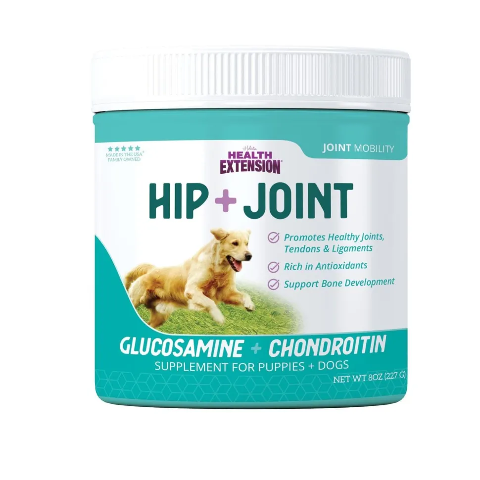 Health Extension Hip and Joint Mobility Support Glucosomine Powder Dog Supplement - 8 Oz