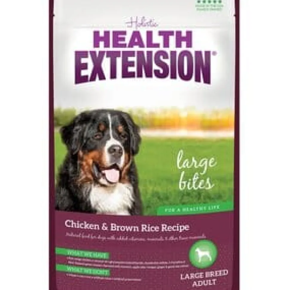 Health Extension Large Bites Chicken and Brown Rice Large and Giant Breed Dry Dog Food - 15 Lbs