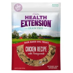 Health Extension Oven Baked Dog Treats Chicken with Pomegranate