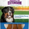 Health Extension Peanut Butter Bone-Shaped Dental Dog Chews - Large - 3 Pack