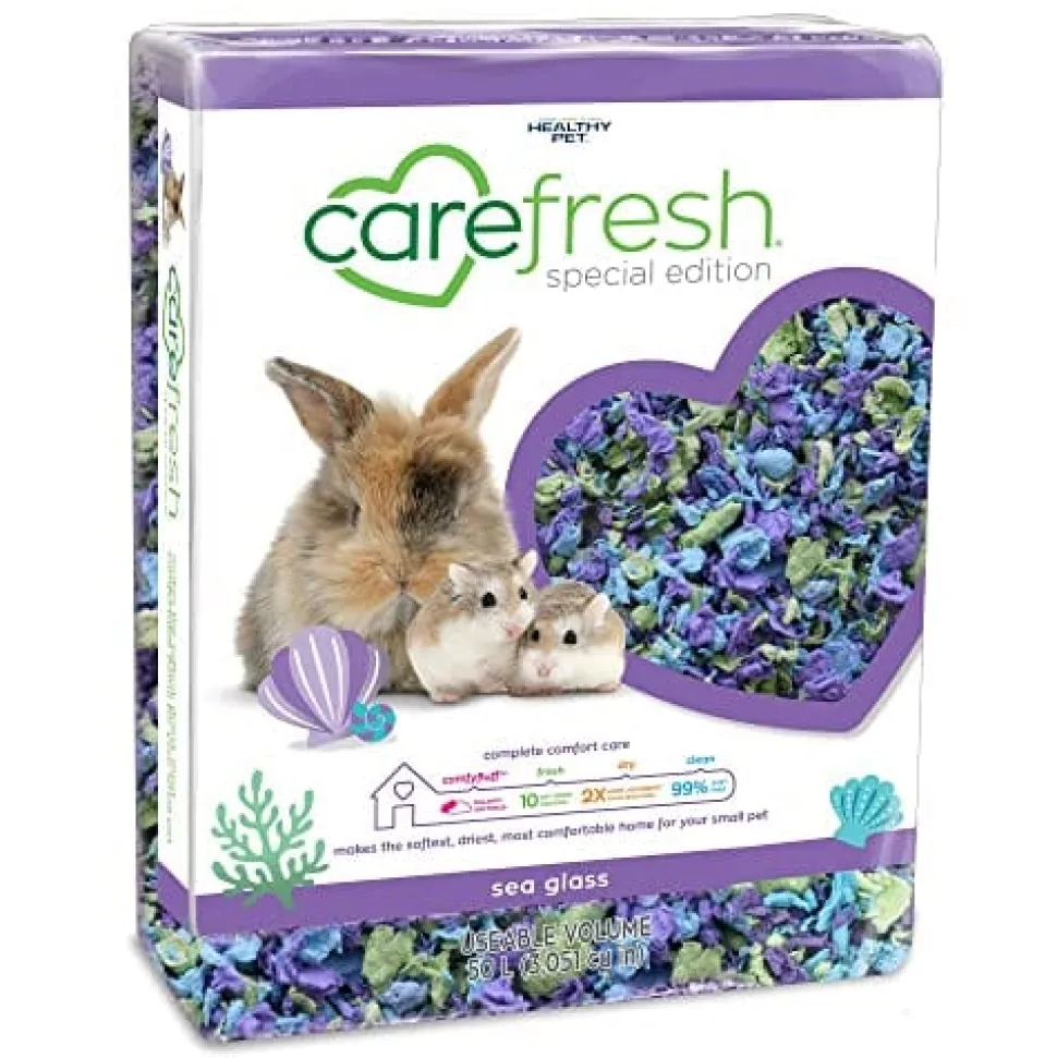 Healthy Pet Carefresh Complete Sea Glass Special Edition Paper Small Animal Bedding - 50 Ltr
