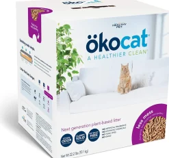 Healthy Pet Okocat Cat Clumping Wood Litter for Long Hair Breeds Cat Litter - 22.2 Lbs