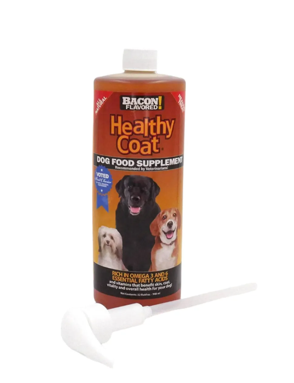 Healthycoat Dog Food Supplement - Bacon - 1 Qt