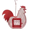 Heath Suet 'N Seed Feeder Rooster Suet and Seed Cake Wild Bird Feeder - Red - 2 Cake Cap