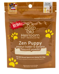 Heirloom Zen Puppy Calming Broad Spectrum Peanut Butter and Banana Dog Food Topper - 2.46 oz - Case of 6