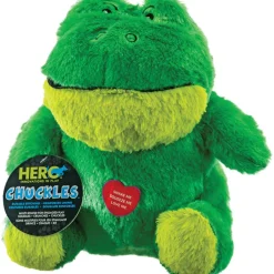 Hero Chuckles 2.0 Multi-Sound Making Frog Plush Dog Toy - Green - Large