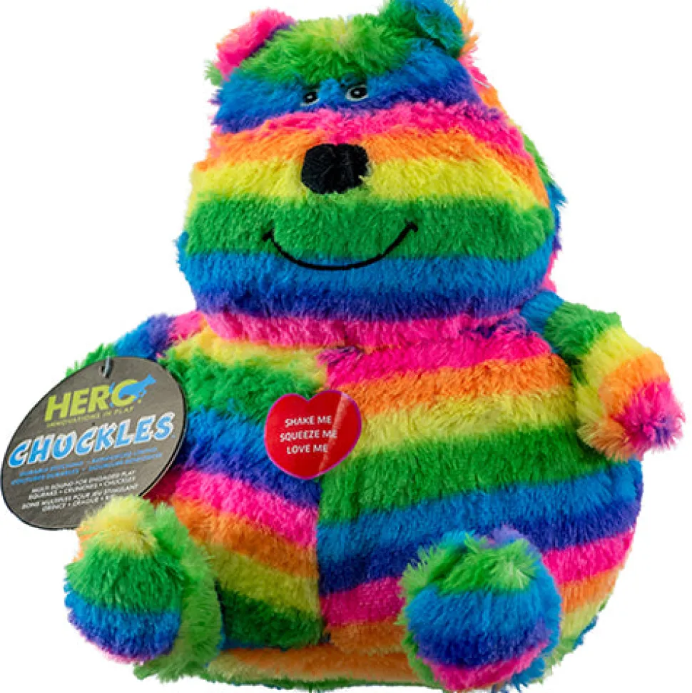 Hero Chuckles Bellies Multi-Sound Making Bear Plush Dog Toy - Large