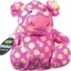 Hero Chuckles Multi-Sound Squeaker Pig Plush Dog Toy - Pink Spotted - Large