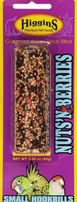 Higgins Gourmet Nut N' Berries Cockatiel Bird Treat Sticks - 2.26 Oz