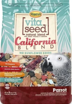 Higgins Nederlands Vita Seed Vita California Blend Parrot Bird Food - 5 Lbs
