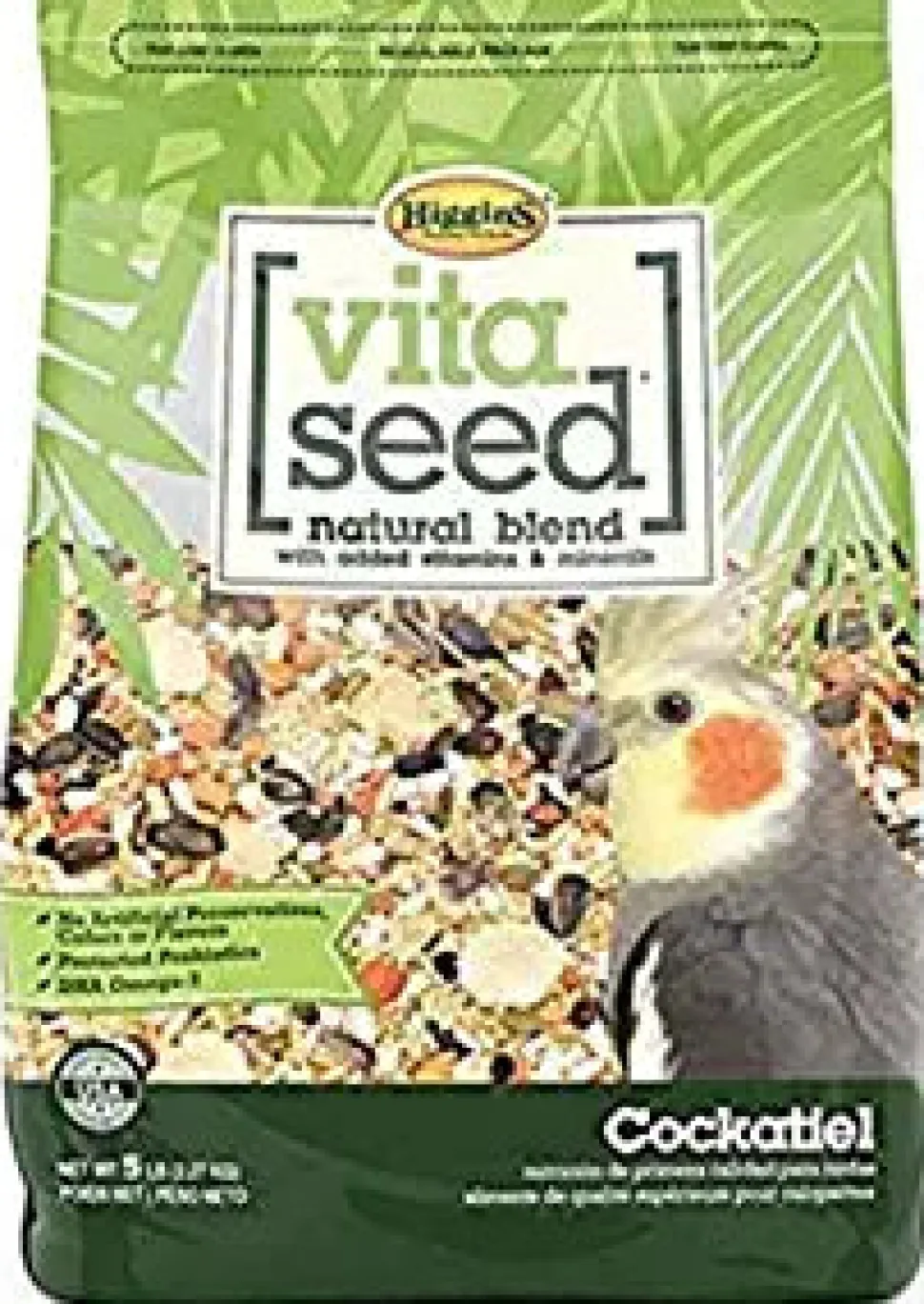 Higgins Nederlands Vita Seed Vita Cockatiel Bird Food - 5 Lbs