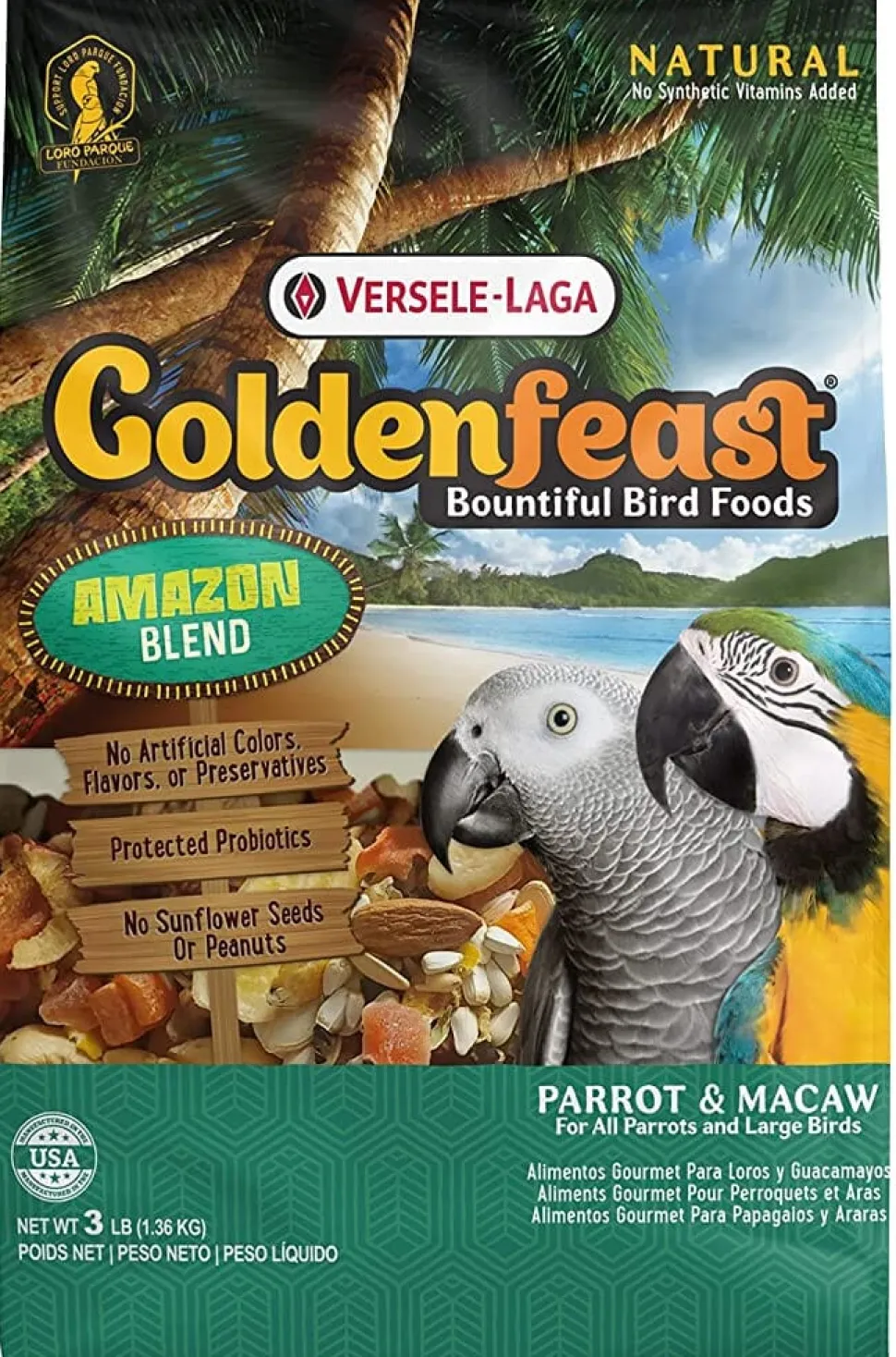 Higgins VL Goldenfeast Amazon Bird Food - 3 Lbs