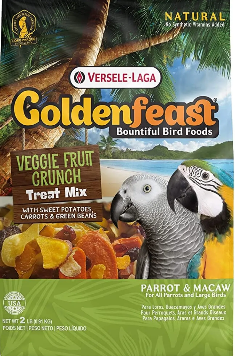 Higgins VL Goldenfeast Veggie Fruit Bird Food - 2 Lbs