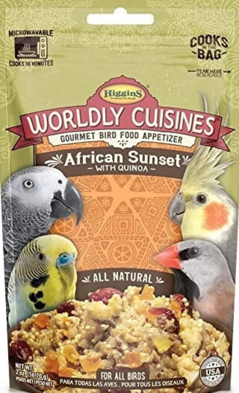 Higgins Worldly Cuisines African Sunset Bird Food - 2 Oz