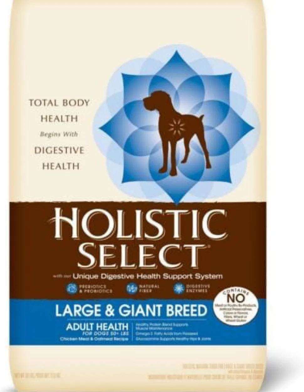 Holistic Select Natural Adult Health Large & Giant Breed Chicken Meal and Oatmeal Dry Dog Food