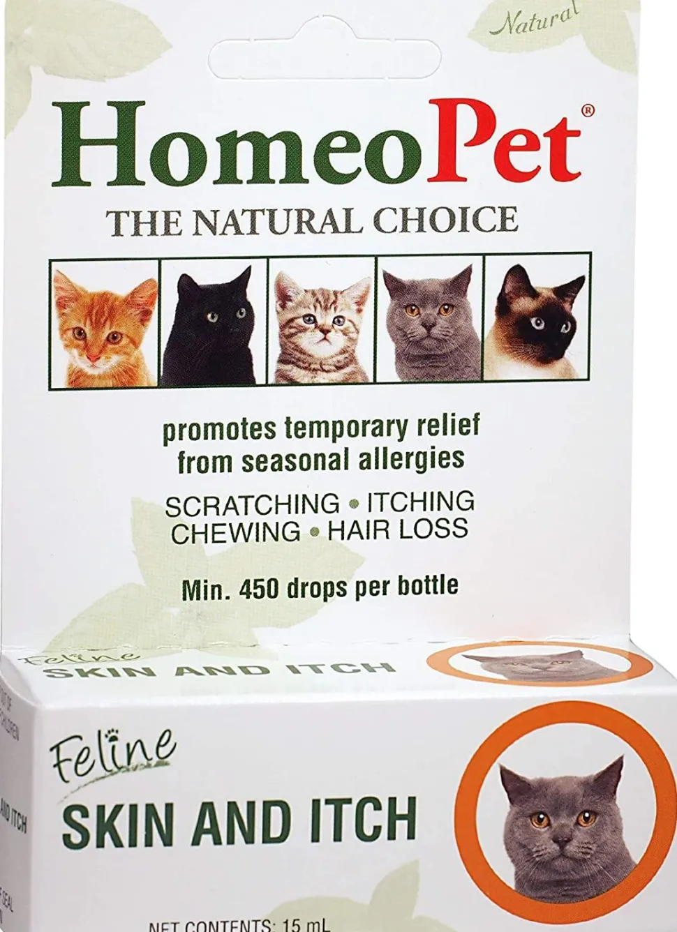 HomeoPet Feline Skin & Itch Cat First Aid Care - 15 ml