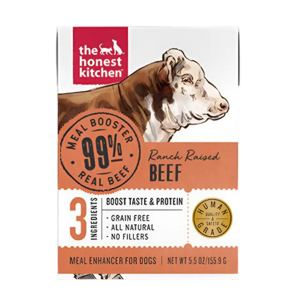 Honest Kitchen Booster Beef Meal Wet Dog Food - 5.5 Oz - Case of 12