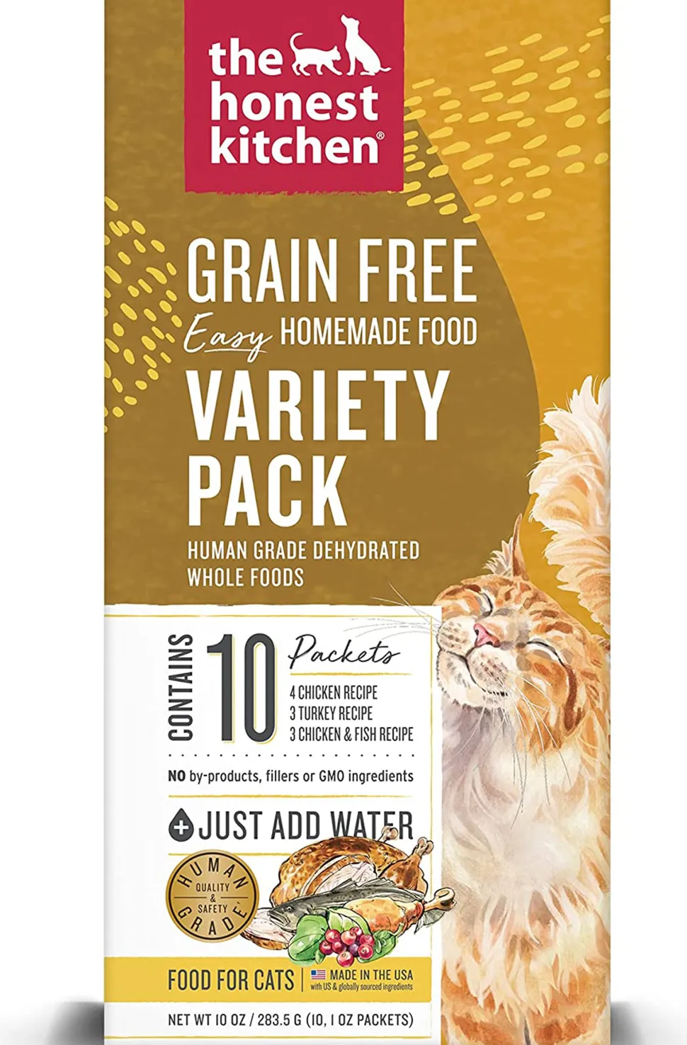 Honest Kitchen Cat Grain-Free Dehydrated 10 Pack Variety Pack - 1 Oz - Case of 10