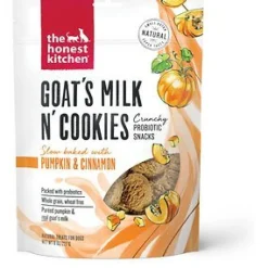 Honest Kitchen Dog Biscuits Goat Milk COOKIES Pumpkin - 8 Oz