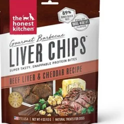 Honest Kitchen Dog Biscuits Gourmet BBQ Liver CHIPS Beef - 4 Oz
