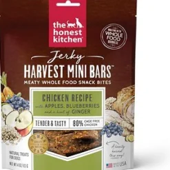 Honest Kitchen Dog Biscuits Jerky Harvest Bars Chicken Mini - 4 Oz