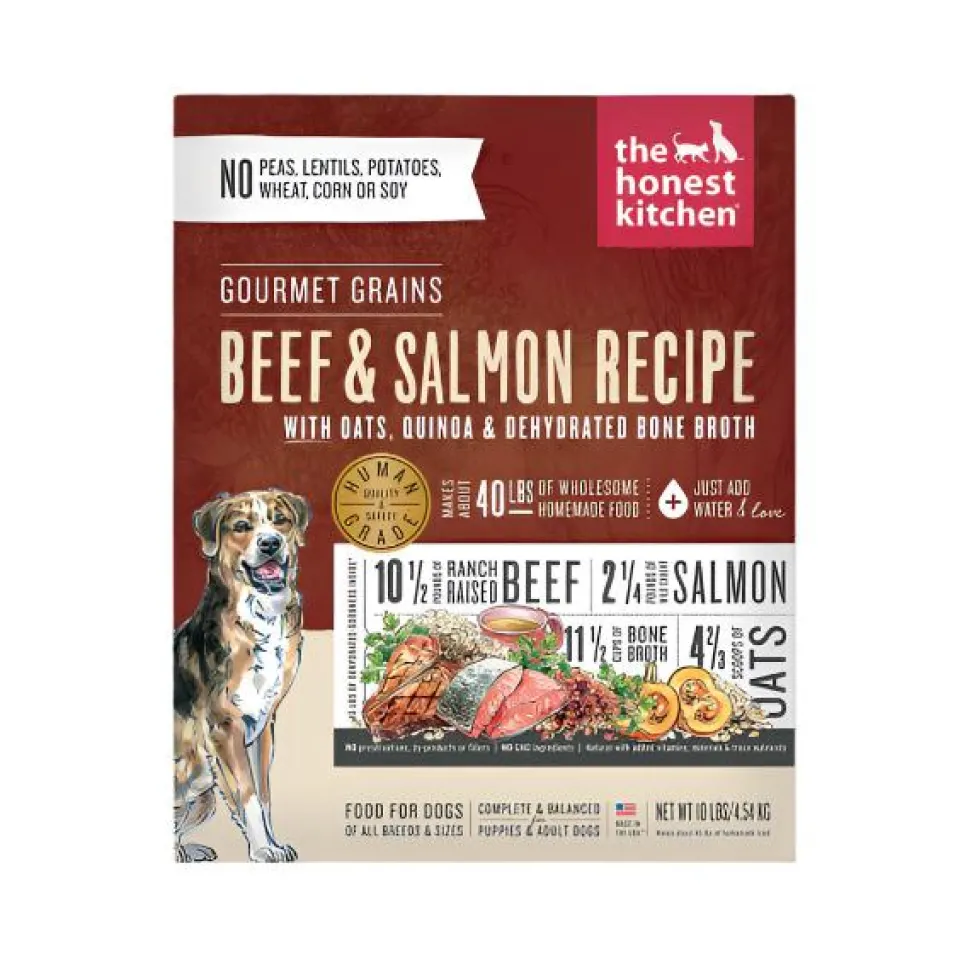 Honest Kitchen Gourmet Grain Beef Salmon Dehydrated Dog Food - 10 lb Box