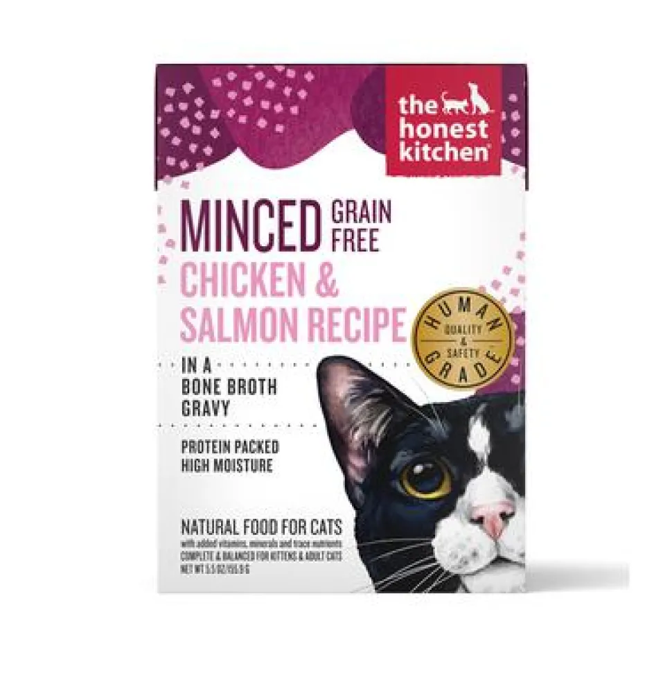 Honest Kitchen Minced Chicken Salmon Wet Cat Food - 5.5 Oz - Case of 12