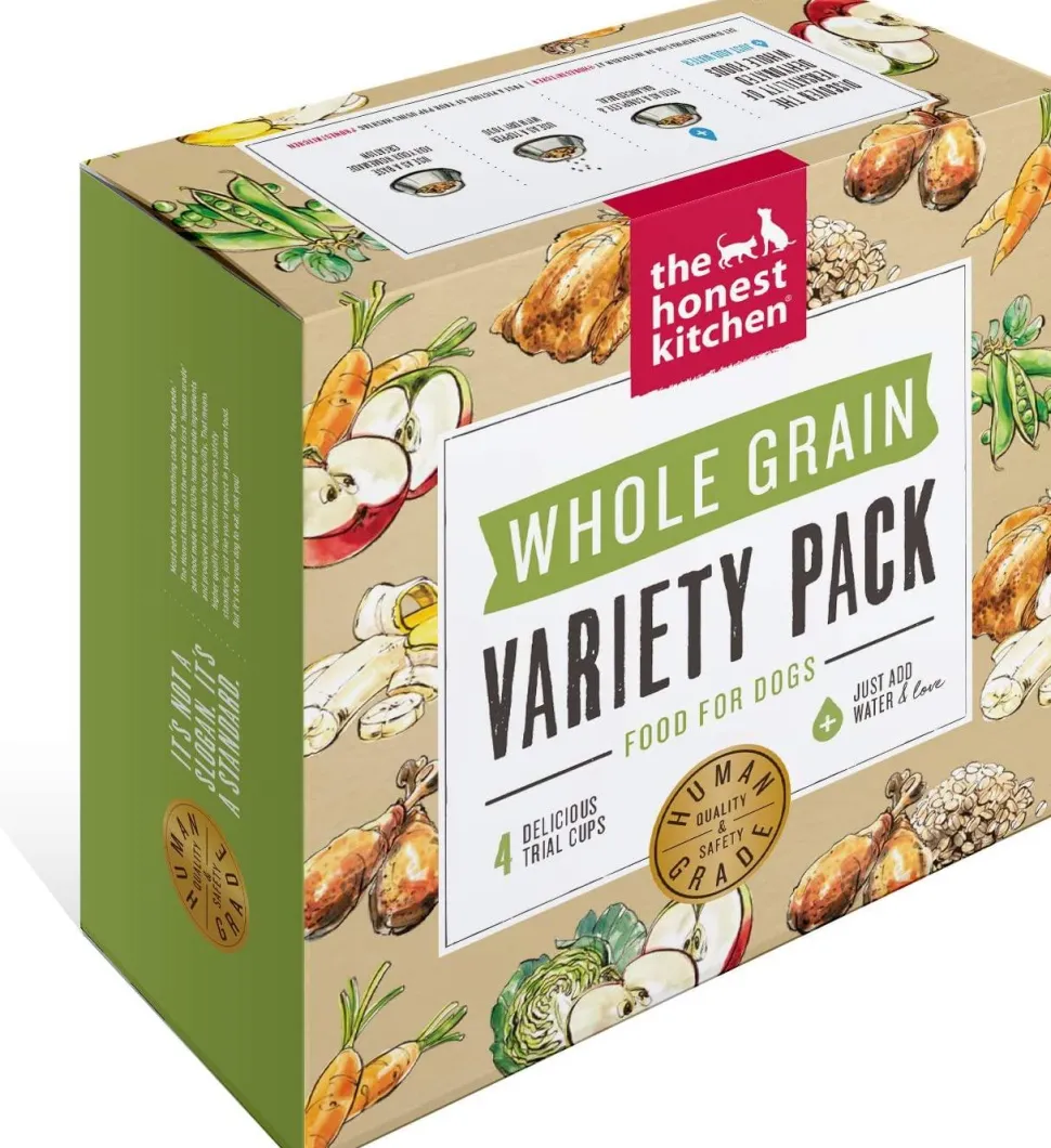 Honest Kitchen Whole Grain Variety Pack Dehydrated Dog Food - 1.75 Ounce - Case of 6