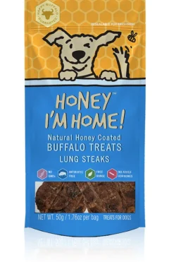 Honey I'm Home Natural Honey Coated Lung Bites Buffalo Dog Chews