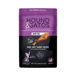 Hound and Gatos Grain-Free Turkey Dry Cat Food - 2 lbs
