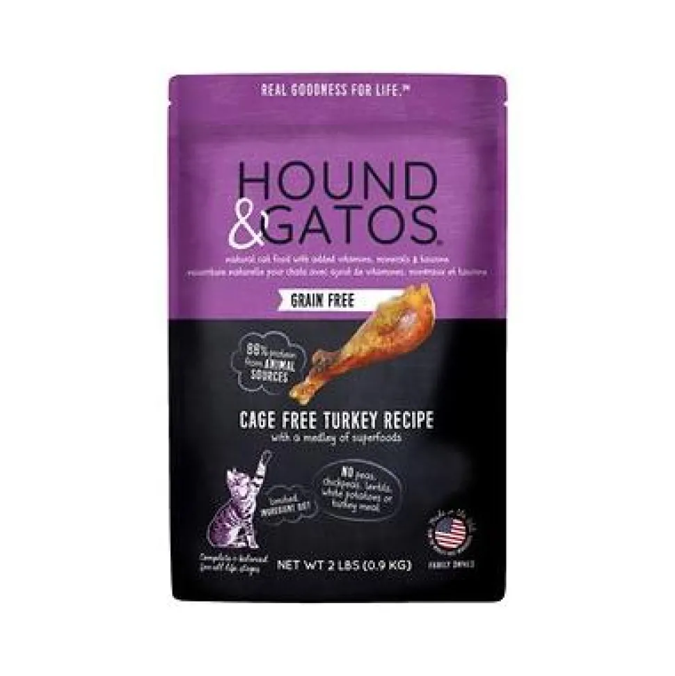 Hound and Gatos Grain-Free Turkey Dry Cat Food - 2 lbs