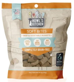 Howl's Kitchen Soft Bites Beef and Vegetables Nuggets Soft and Chewy Dog Treats - 6 Oz