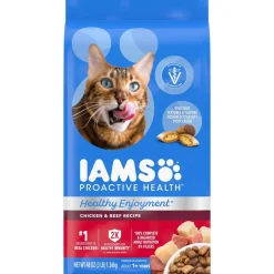 IAMS Healthy Enjoyment Chicken and Beef Dry Cat Food - 3 Lbs