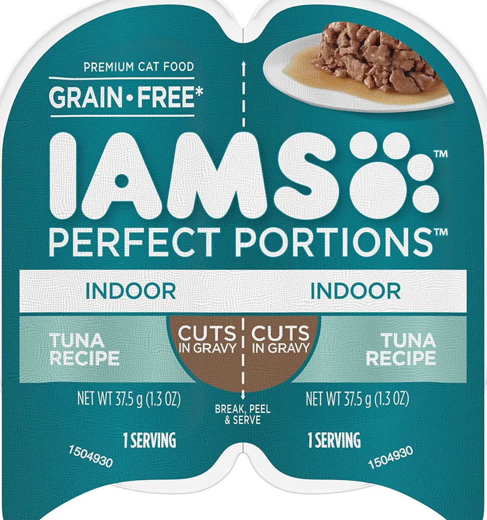 Iams Perfect Portions Indoor Cuts Tuna Canned Cat Food - 2.6 oz - Case of 24