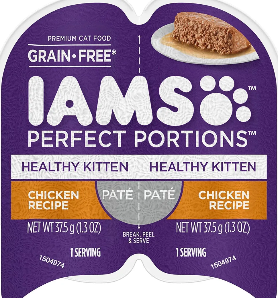 Iams Perfect Portions Kitten Chicken Pate Canned Cat Food - 2.6 oz - Case of 24