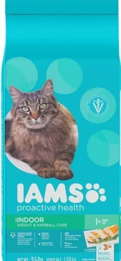 Iams ProActive Health Indoor Weight Hairball Dry Cat Food - 3.5 lb Bag