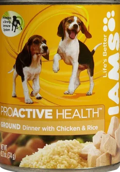 Iams ProActive Puppy Ground Dinner with Chicken and Rice Canned Dog Food - 13 oz - Case of 12